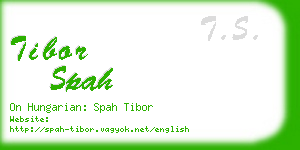 tibor spah business card